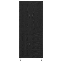 Walplus Highboard Black Oak 69.5 X 34 X 180 Cm Engineered Wood - thumbnail 8
