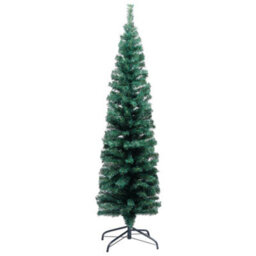 Berkfield Slim Artificial Christmas Tree With Stand Green 120 Cm Pvc - thumbnail 2