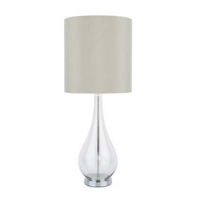 The Lighting Studio Laura Ashley Bronant Table Lamp Smoked Glass With Shade - image 1
