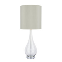The Lighting Studio Laura Ashley Bronant Table Lamp Smoked Glass With Shade - thumbnail 1