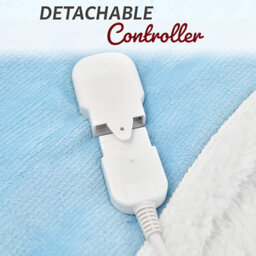 Glamhaus Heated Throw Electric Fleece Over Blanket Sofa Bed Large 160 X 130Cm Aquamarine - thumbnail 4