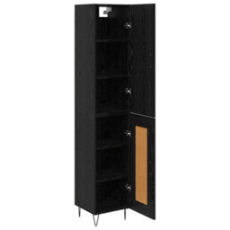 Walplus Highboard Black Oak 69.5 X 34 X 180 Cm Engineered Wood - thumbnail 5