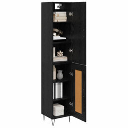 Walplus Highboard Black Oak 69.5 X 34 X 180 Cm Engineered Wood - thumbnail 3