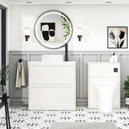 Royal Bathrooms Royal Bathroom Elmore 800mm Classic White Freestanding Bathroom Vanity Unit 2 Drawer Plain White Worktop With Round Basin - thumbnail 5
