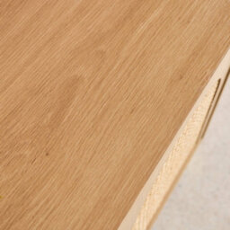Sweeek - Wood Decor And Rattan Sideboard 3 Doors 120Cm Natural 120X40X75 Cm - Judith - thumbnail 9