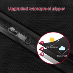 Black 160X62X62Cm Triangular Shade Sail Waterproof Uv Resistant - thumbnail 3