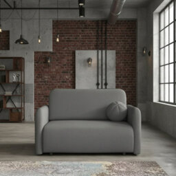 Viva Sun Ii Sofa Bed With Sleeping Function And Bedding Storage Metal Legs Wooden Frame 130X103X85Cm Dark Grey - thumbnail 2