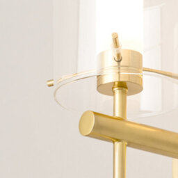 Litecraft Lincoln Brass 1 Lamp Glass Bathroom Wall Light - thumbnail 5