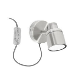 Valuelights Benton Chrome Plug In Wall Spotlight And Bulb - thumbnail 3