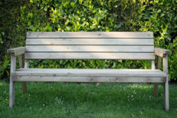 Arbor Garden Solutions Consilium Garden Fence Bench With Back-Rest (4Ft, Rustic Brown Finish) - thumbnail 3