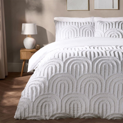 OHS Luxury Duvet Cover Set Quilt Bedding Pillowcase Bed Tufted Arch - image 1