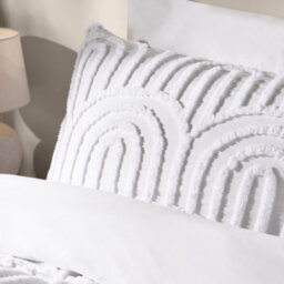 OHS Luxury Duvet Cover Set Quilt Bedding Pillowcase Bed Tufted Arch - thumbnail 3