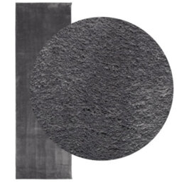 Berkfield Rug Huarte Short Pile Soft And Washable Anthracite 80X250 Cm - thumbnail 3