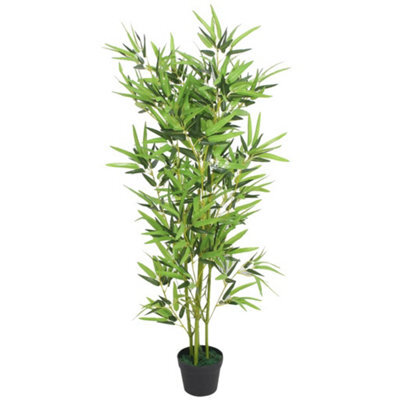 Vidaxl Artificial Bamboo Plant With Pot 120 Cm Green - image 1