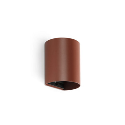 Luminosa Lighting Luminosa Sole Round Flush Wall Lamp Terracotta 1X Gu10