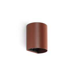 Luminosa Lighting Luminosa Sole Round Flush Wall Lamp Terracotta 1X Gu10