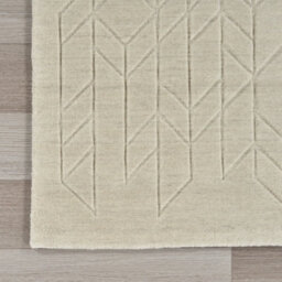 Ivory Geometric Modern Wool Rug For Living Room Bedroom & Dining Room-236Cm X 297Cm - thumbnail 6