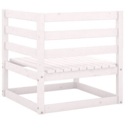 Walplus Garden Corner Sofas 2 Pcs White Solid Wood Pine - thumbnail 4