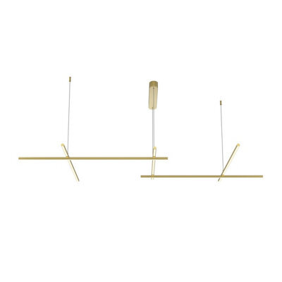 Luminosa Lighting Luminosa Radiance Modern 172Cm Bar Pendant Ceiling Light Gold 3000K 1900Lm White Shade - image 1