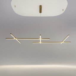 Luminosa Lighting Luminosa Radiance Modern 172Cm Bar Pendant Ceiling Light Gold 3000K 1900Lm White Shade - thumbnail 2