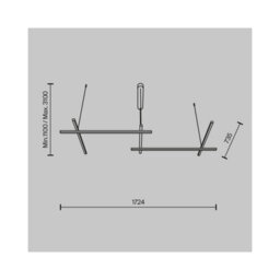 Luminosa Lighting Luminosa Radiance Modern 172Cm Bar Pendant Ceiling Light Gold 3000K 1900Lm White Shade - thumbnail 4