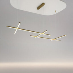 Luminosa Lighting Luminosa Radiance Modern 172Cm Bar Pendant Ceiling Light Gold 3000K 1900Lm White Shade - thumbnail 3