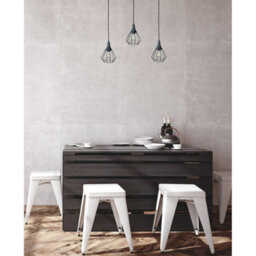 Luminosa Lighting Luminosa Selene Wire Frame Pendant Ceiling Light Black 3X E27 - thumbnail 3