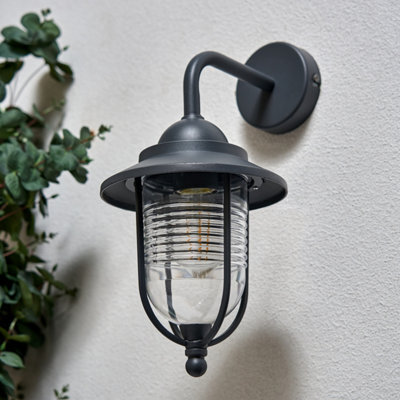 CGC Lighting Cgc Ayana Antique Charcoal Curved Fishermans Outdoor Wall Light - image 1