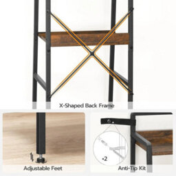 5-Tier Tall Narrow Ladder Bookcase Storage Shelf - thumbnail 5