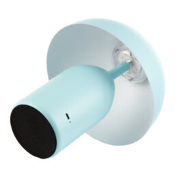 Happy Homewares Modern Rechargeable Mushroom Table Lamp In Mat Duck Egg With Touch Dimmer Button - thumbnail 8