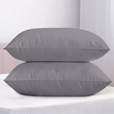 Ameha Pillowcase Pair Grey Microfiber Pillowcase-Soft Envelope Closure Pillowcase, Machine Washable Bedding Pillow Cover 50X75Cm - image 1