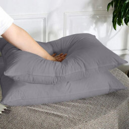Ameha Pillowcase Pair Grey Microfiber Pillowcase-Soft Envelope Closure Pillowcase, Machine Washable Bedding Pillow Cover 50X75Cm - thumbnail 3