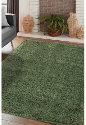 Melrose Venus Shaggy High Pile Sage Green X-Large Area Rug 200/290Cm - image 1