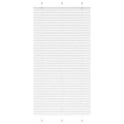 Berkfield Pleated Blind White 105X200 Cm Fabric Width 104.4 Cm Polyester - thumbnail 1