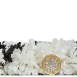 White Black Modern Geometric Shaggy Moroccan Easy To Clean Dining Room Rug-200Cm X 290Cm - thumbnail 3