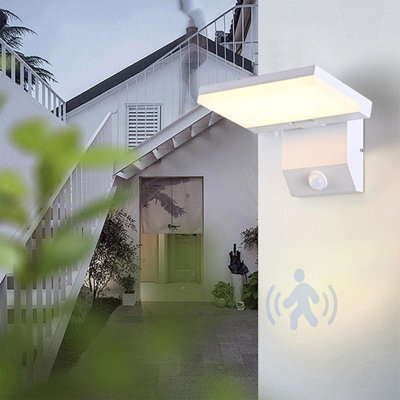 Amorly Wired Motion Sensor Outdoor Light, 18W Square Led Wall Sconce, Warm White Waterproof Exterior Lighting For Patio,doorway,garage - image 1