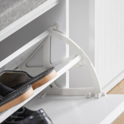 Sobuy Fsr98-Xl-W, Hallway Shoe Bench Shoe Rack Shoe Cabinet With Seat Cushion And 2 Flip-Drawers,white,w100Xd26Xh46 - thumbnail 8