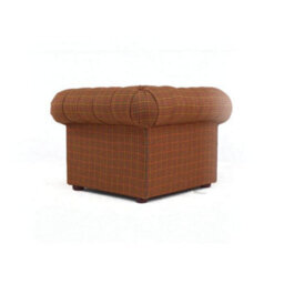 Chesterfield Low Back Club Chair Loch Claret Real Wool Tartan In Classic Style - thumbnail 5