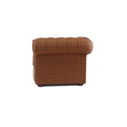 Chesterfield Low Back Club Chair Loch Claret Real Wool Tartan In Classic Style - thumbnail 4