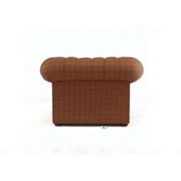 Chesterfield Low Back Club Chair Loch Claret Real Wool Tartan In Classic Style - thumbnail 6