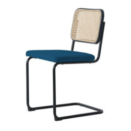 Fusion Living Navy Camden Cantilever Dining Chair - thumbnail 1