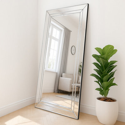 Agenzia 14 All Glass Full Length Leaner Wall Mirror 174 X 85Cm - image 1