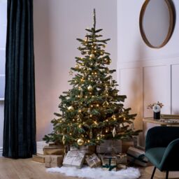 Plastic Tonal Tree Christmas Bauble Set, Pack Of 40 - Gold - thumbnail 2