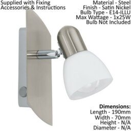 Modern Satin Nickel Ceiling Spot Light With 2 Matching Wall Sconces - Triangle Design - thumbnail 3