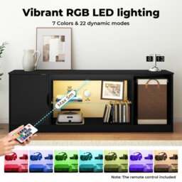 Levede Tv Stand Entertainment Unit Tv Cabinet Stand Storage With Led 140Cm - thumbnail 6