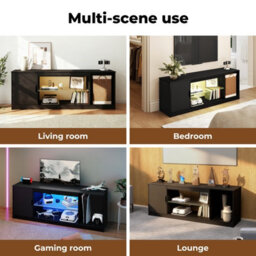 Levede Tv Stand Entertainment Unit Tv Cabinet Stand Storage With Led 140Cm - thumbnail 9