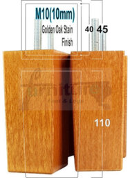 L&F 4X Replacement Furniture Legs Solid Wood 110mm High Sofas Chairs Settee Cabinets Legs M10 Tsp2055 - thumbnail 1