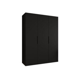 Arte Black Marbella I Hinged Door Wardrobe 150Cm - Bold Statement Storage With Sleek Detailing - thumbnail 2