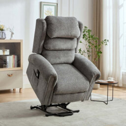 More4Homes Belvoir Grey Fabric Dual Motor Mobility Rise Recliner Chair - thumbnail 1