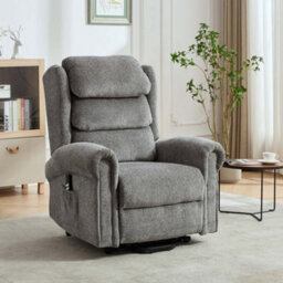 More4Homes Belvoir Grey Fabric Dual Motor Mobility Rise Recliner Chair - thumbnail 2